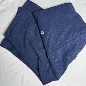 Lululemon Align Super-High-Rise Short 10" Aqueous Emboss True Navy Size 10